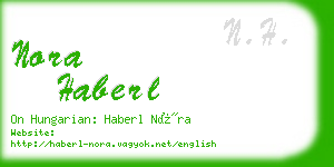 nora haberl business card